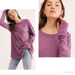 We The Free Long Sleeved Arden Tee in Plum Blossom Size S NWOT SOLD OUT!